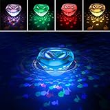 NEWNEN Unterwasser Licht Multicolour, Poolbeleuchtung Unterwasser Led RGB Schwimmend Whirlpool Lichter mit 6 Modi für Kinder Badezeit, Aquarium, Pool, Night Light, Party (Bunt)