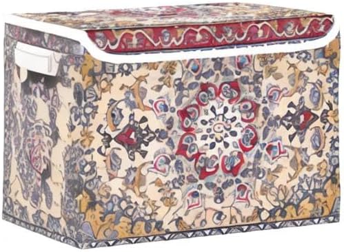 Miniatura 8 de Contenedores de almacenamiento plegables con tapas, cubos de almacenamiento de tela decorativos, organizadores de armario y cestas de