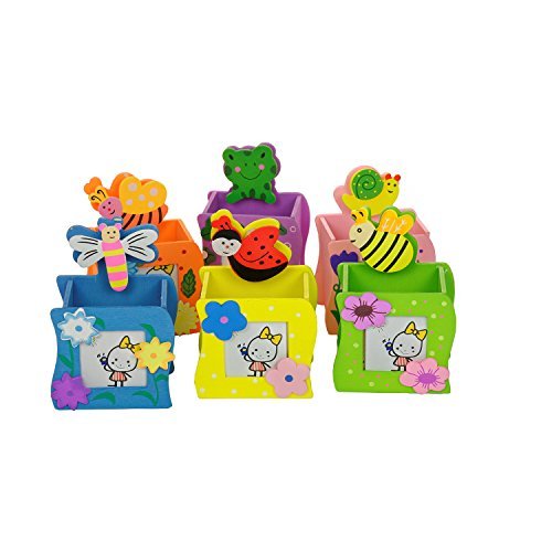 GOLD LEAF Bee 3 in 1 Pencil Holder for Kids Birthday Return Gift (Set of 6 Pcs)