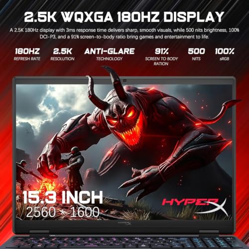 Image of HP HyperX Omen 15 5060 AMD Ryzen 7 260 Gaming Laptop, 16GB DDR5 + 1TB SSD