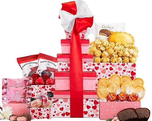 Wine Country Gift BasketsValentine's Day Chocolate and Sweets Gift Tower