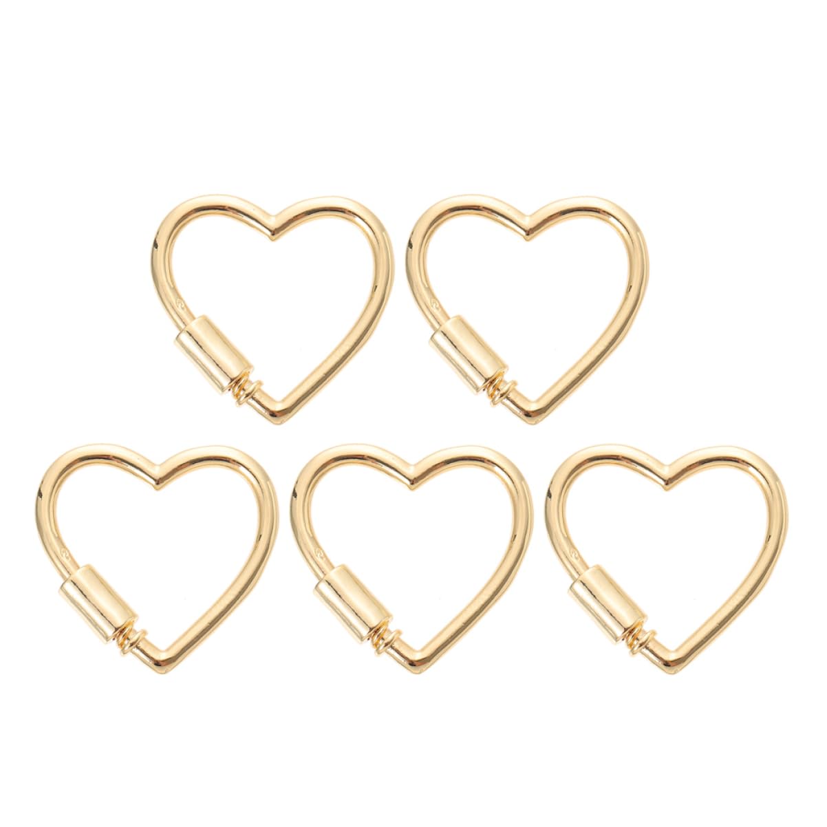 Operitacx 25pezzi Chiusure Per Collane e Bracciali Forma Di Cuore Connettori Fai Da Te Con Chiusura Sicura Accessori Per Creazioni Di Gioielli