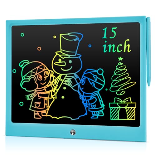 cimetech LCD Writing Tablet, 15 Inch Large Colorful Screen Writing Pad, Graphic Tablets for Kids, Electronic Educational Learning Gifts for 3-12 Years Old Girls Boys (Blue) cimetech LCD Writing Tablet, 15 Inch Large Colorful Screen Writing Pad, Graphic Tablets for Kids, Electronic Educational Learning Gifts for 3-12 Years Old Girls Boys (Blue)