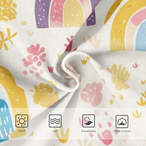 KLL Cute Rainbow Boho Style Toddler Boys Cotton Athletic Underwear Cute Children Undies3