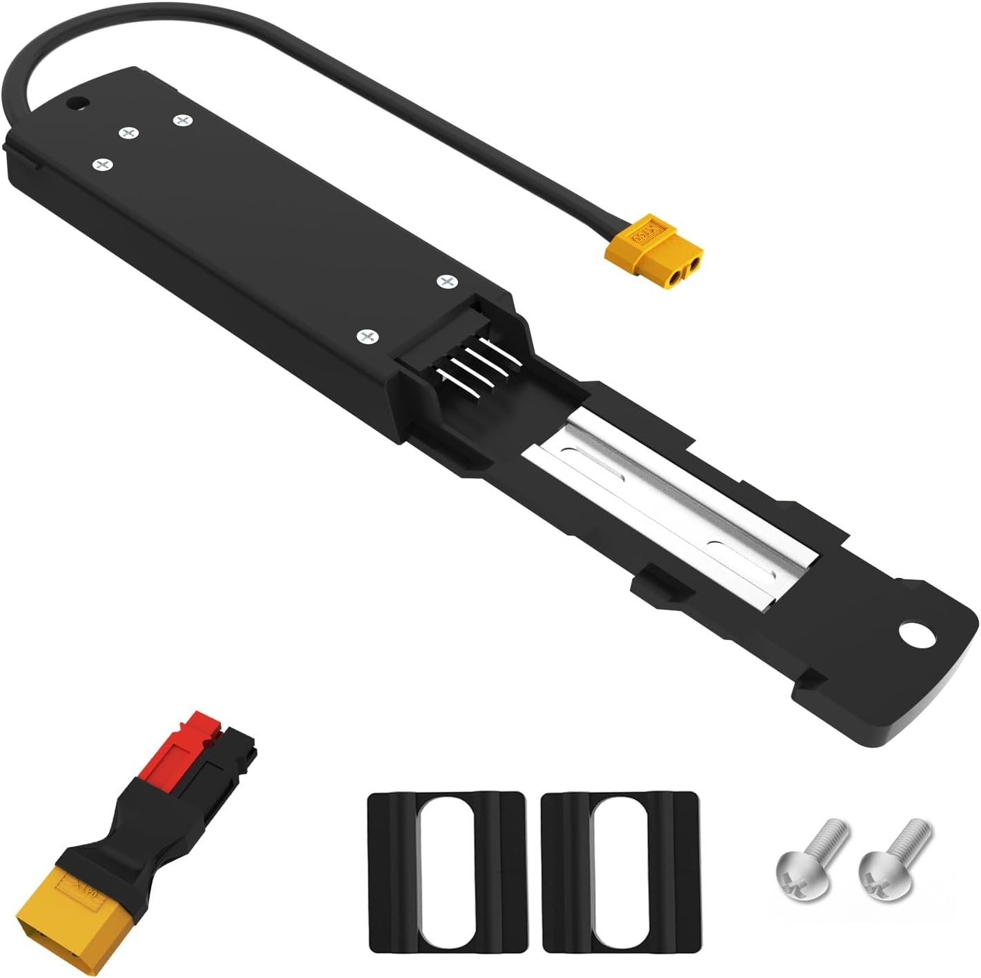 YASCO Ebike Battery Base Bottom Holder for Hailong Electric Bike Battery Mounting Plate Bracket with Connector (Hailing 4 pins)