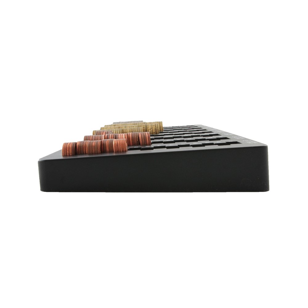 HMF 2701-02 euro, ukośna deska do liczenia monet, 34,0 x 15,0 x 3,0 cm, czarna