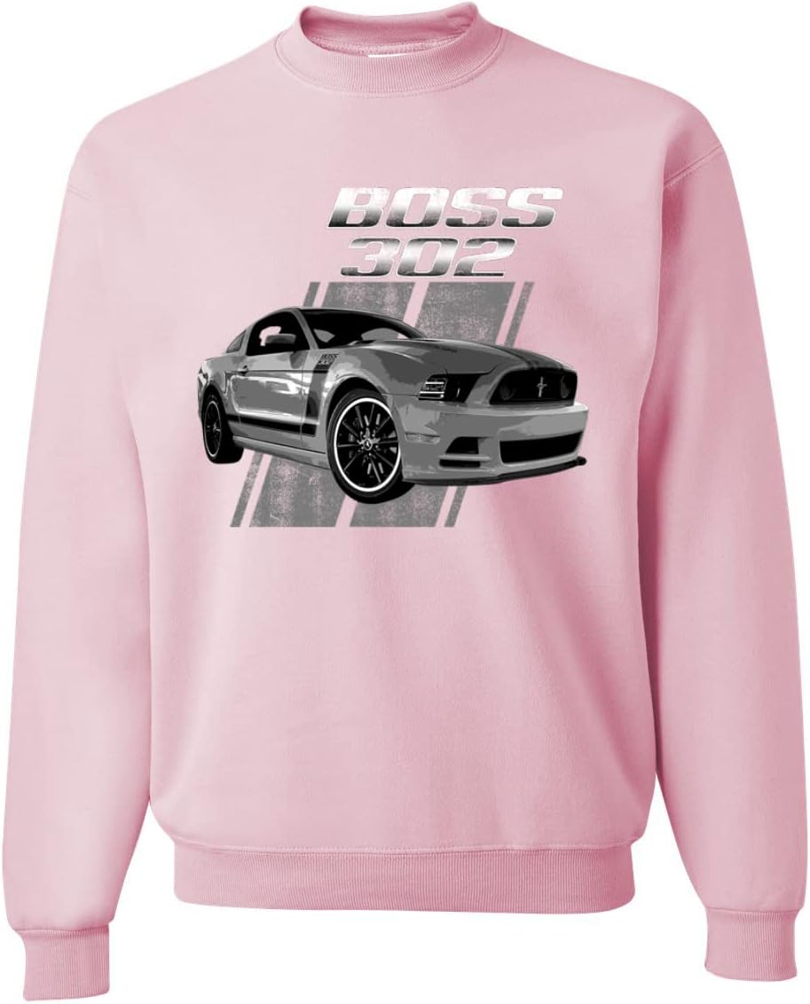 Wild Bobby Boss 302 Mustang for Muscle Car Lovers Cars and Trucks Unisex Crewneck Graphic Sweatshirt