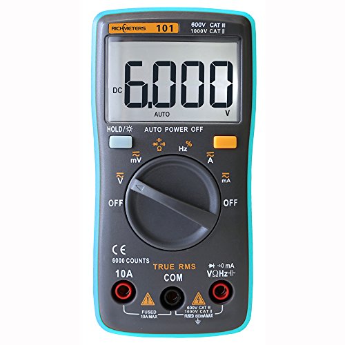 RM101 Digital Multimeter 6000 counts Backlight AC/DC Ammeter Voltmeter Ohm Portable Meter voltage