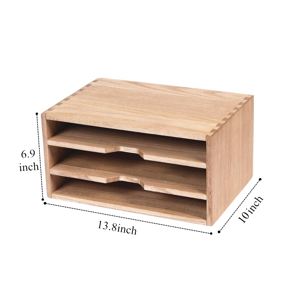 Natwind 7-Tier 10"x12" Scrapbook Desk Organizer,Paper Organizer,File Organizer,Letter Tray,Paper Sorter,White File Holder For Home Office, School Classroom
