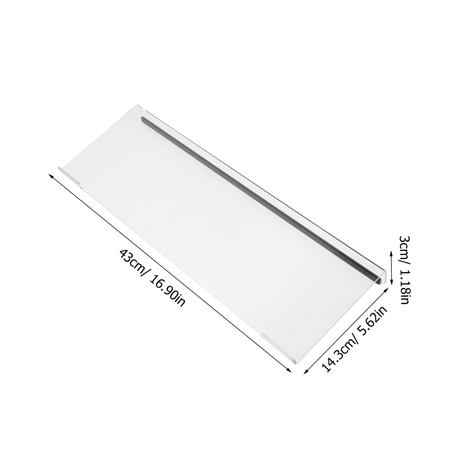 DIYEAH 2 Pack Acrylic Keyboard Holder Desk Accessory Gaming Keyboard Stand Stable Riser Comfortable Tray