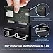 4 in 1 Protective Case for Flipper Zero Device and Wi-Fi Dev Board V1 ESP32-S2, Cover Set Accessories for Flipper Zero WiFi Dev Board - Black