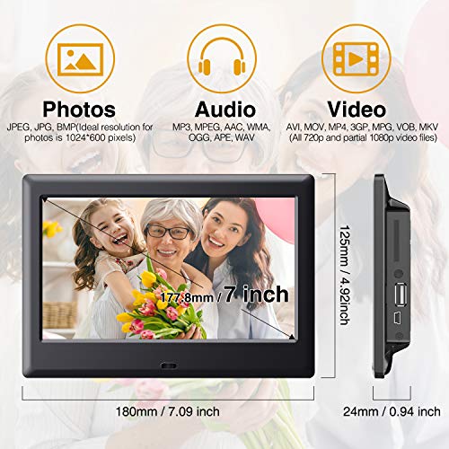 image for DBPOWER 7 Inch Digital Picture Frame - Upgraded Digital Photo Frame wi