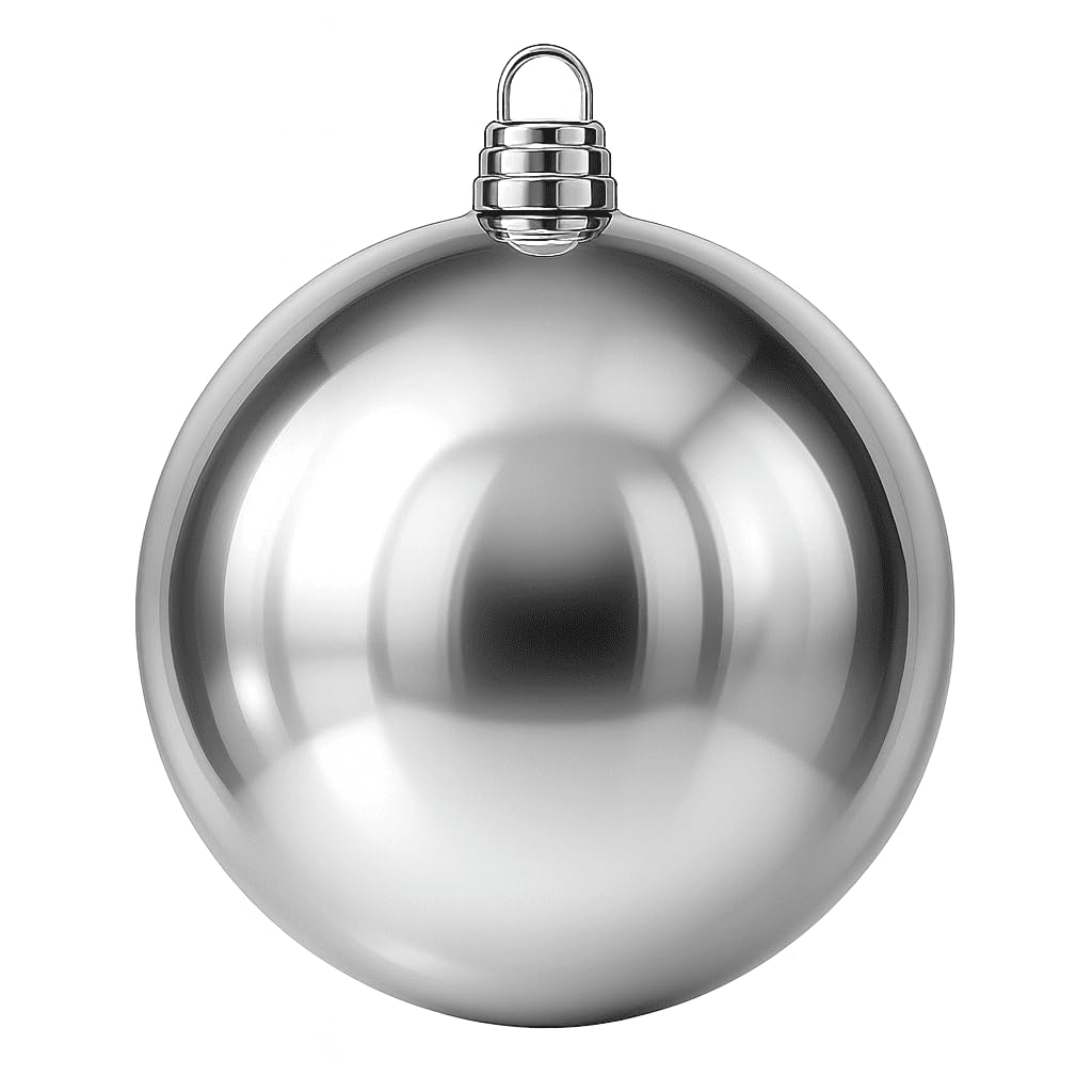 XXL Weihnachtskugeln 1 Stück - Christbaumkugeln - bruchsicher und stoßfester - Christbaumschmuck Ø 30cm Baumschmuck Weihnachten Deko - Silber glänzend