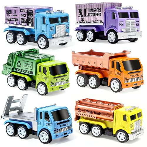 6-Piece Diecast Metal Truck Set