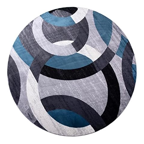 Alfombra geométrica redonda Flash Furniture Harken Collection de 8 x 8 pies Cover