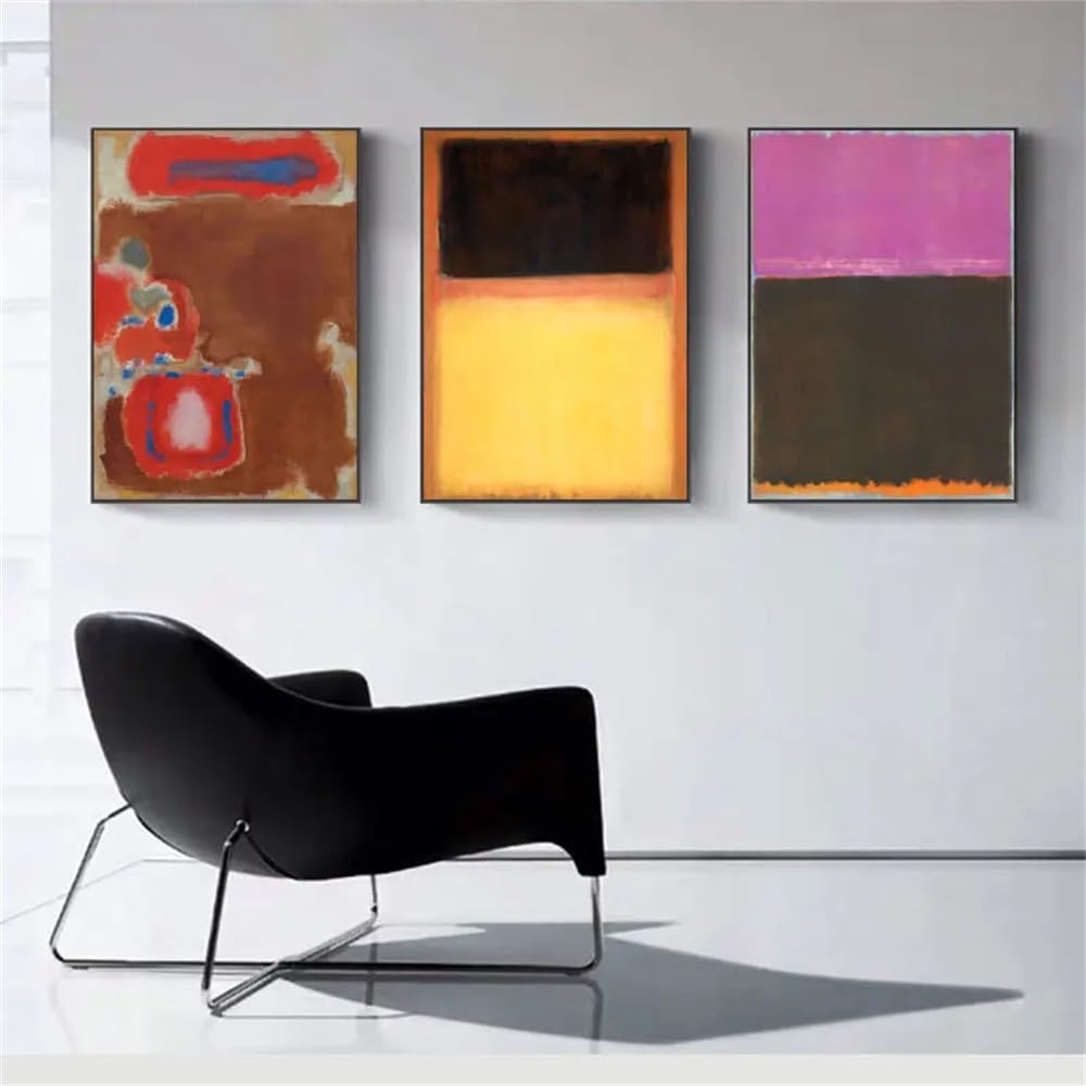 WUHBCZ Canvas Paints-Abstract Color Canvas Art Posters and Print Canvas Painting Wall Art Picture Artwork for Living Kitchen Office Room Home Decoration-60 * 70cm/3PCS (No Frame)