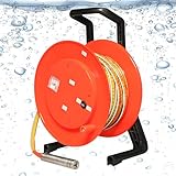 ERSINIAN Brunnentiefenmesser, Wasserstandsmesser mit Fester Sonde und Stahlband für Brunnen, Bohrlöcher, Reservoirs und Rohrleitungen (10 m)