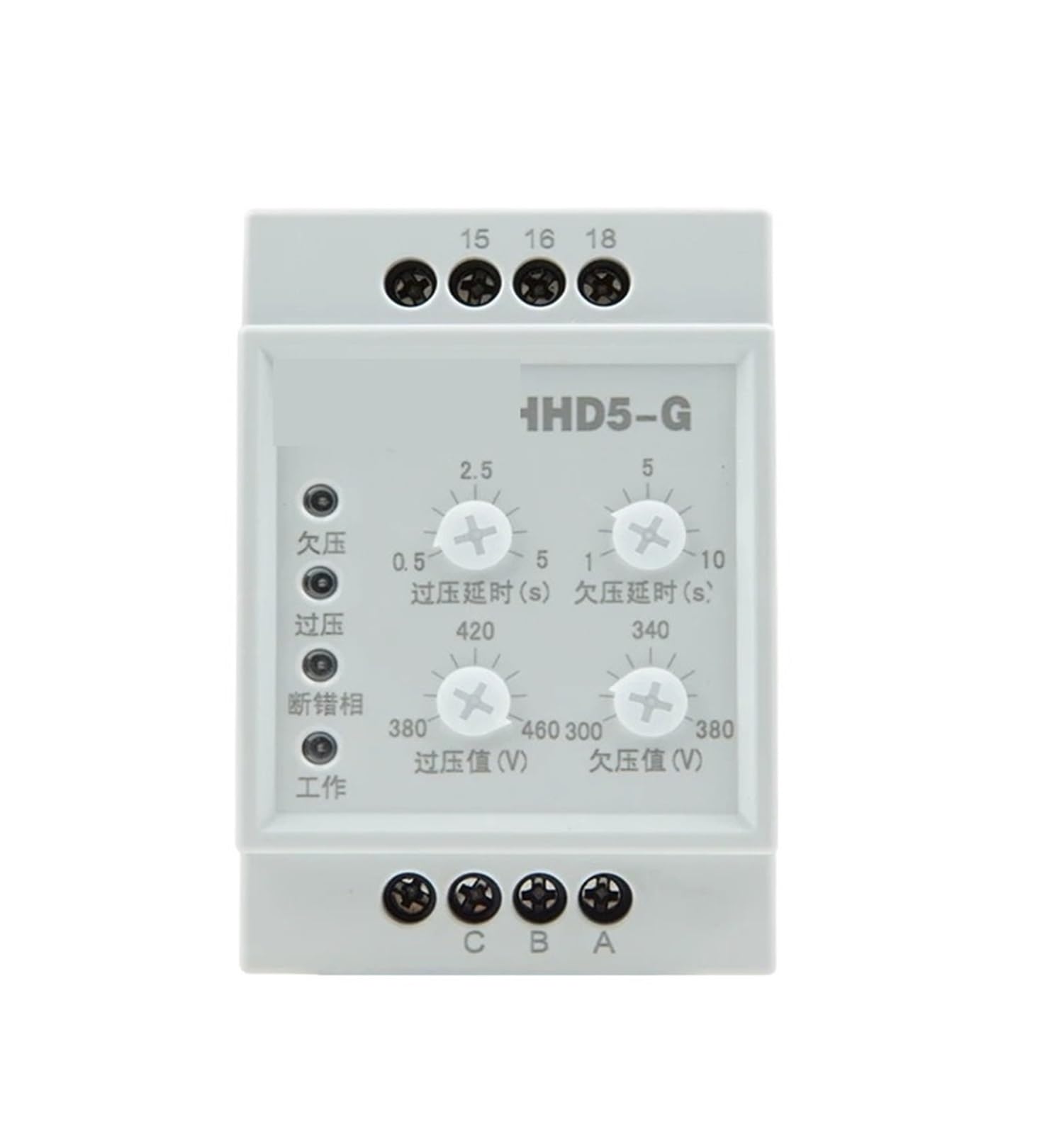 JHZXNMRU Protection relay HHD5-G, overvoltage, undervoltage, phase failure, sequence protection HHD5-GSJ/GSJ1.1PCS(3)