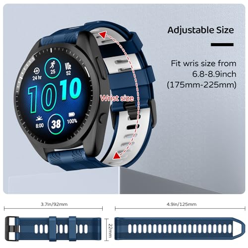 Correa de silicona 22mm para Garmin Forerunner miniatura 4