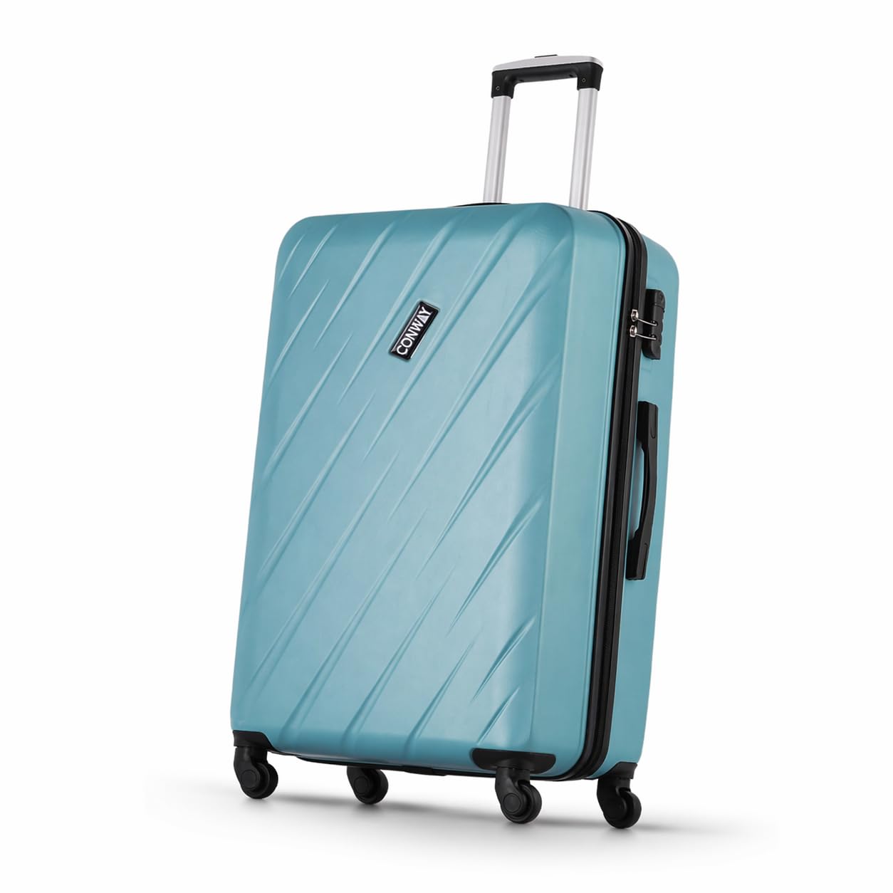 conway 65 cm Cabin Trolley Bag | 8 Wheels ABS Hardshell Luggage with 360° Spinner Wheels | Carry-On Travel Suitcase for Men & Women l Teal-picture-21