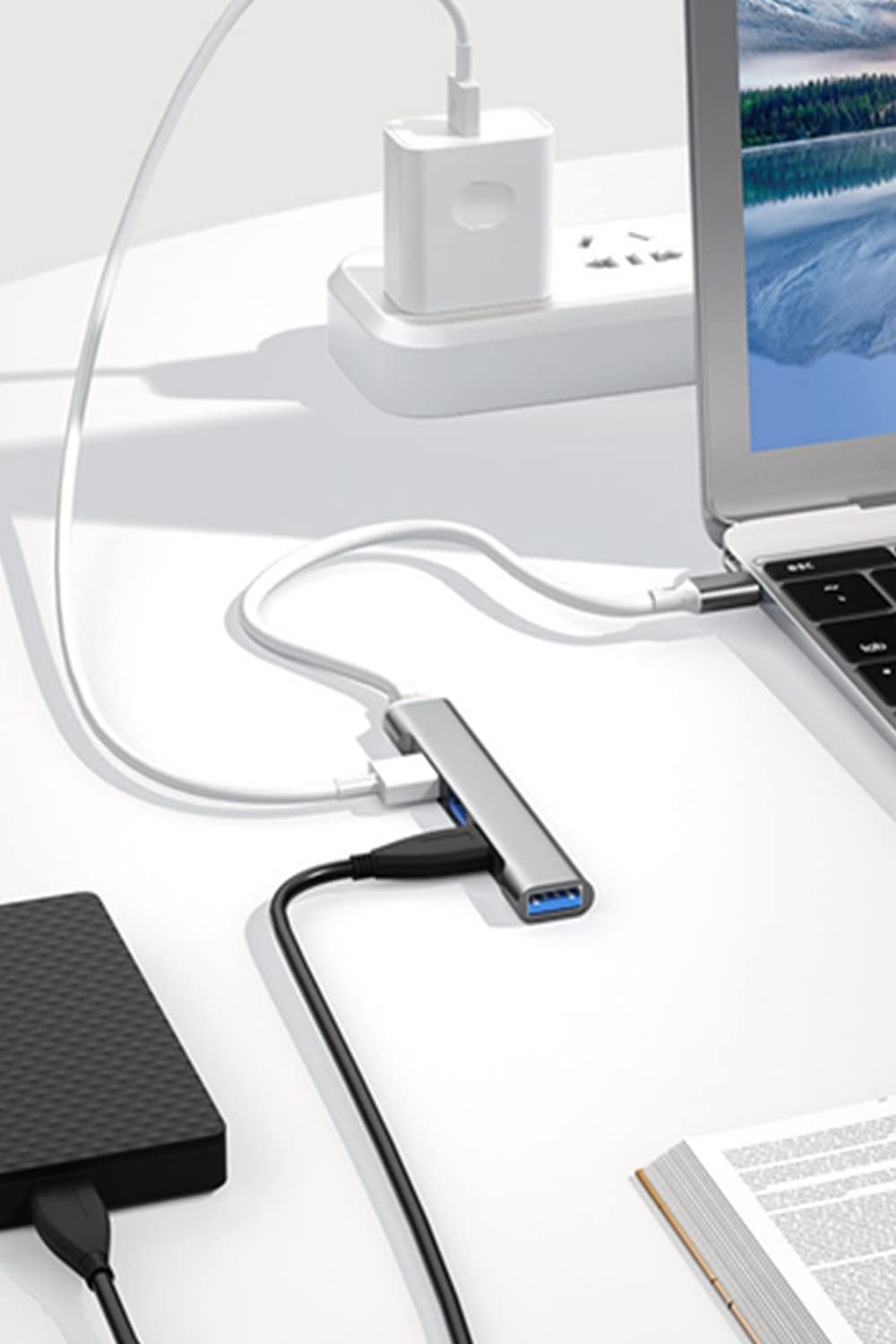 Amazon | YFFSFDC 超小型・USB HUB4-in-1 USB3.0 ハブ usbポートバス 