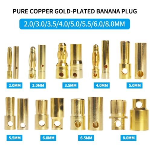 Conector banana hembra con baño de oro para motor de 300cmm 4