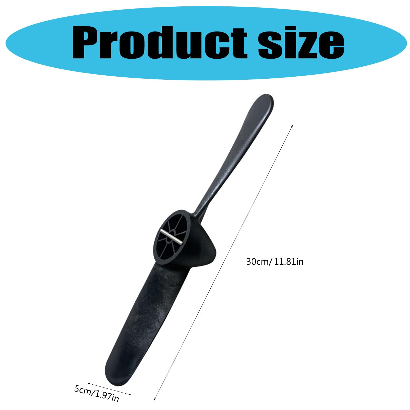 Lame D'hélice De Kayak 30,5 Cm – Pièce Accessoire Bateau, Noir (sans Marque)