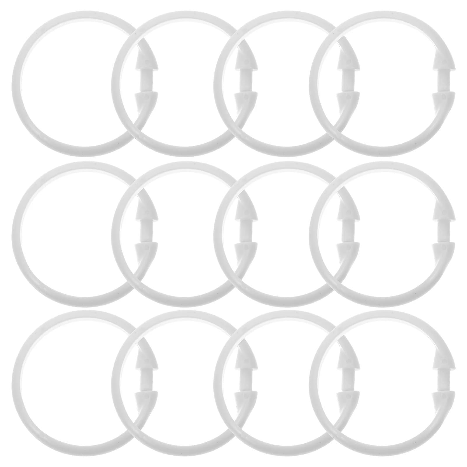 Hooks Clips for Drapes, 60Pcs Lightweight Plastic Hooks Shower Smooth Gliding Bath Drape Loops Clip Home Accessories