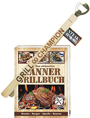 Preisvergleich Produktbild das ultimative Männergrillbuch mit Grill Champion Grillzange 31529