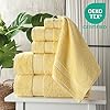 TEXTILOM 100% Turkish Cotton 6 Pcs Bath Towel Set, Luxury Bath Towels for Bathroom, Soft & Absorbent Bathroom Towels Set (2 Bathtowels, 2 Hand Towels, 2 Washcloths)- Yellow #1
