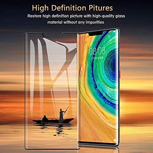 Image of TempGlow Screen Protector for Huawei Honor Mate 30 Pro (Black) Tempered Glass Edge-to-Edge 6D Screen Guard With Installation Ki