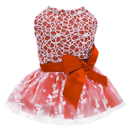 CuteBone DD09XXS Robe de Noël pour chien/fille avec jupe tutu pour petit chien