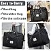 Duffel Bags for Traveling Women Sports Gym Tote Bag Water Resistant Travel Carry on Duffel Bag Weekend Overnight Bag (Black)