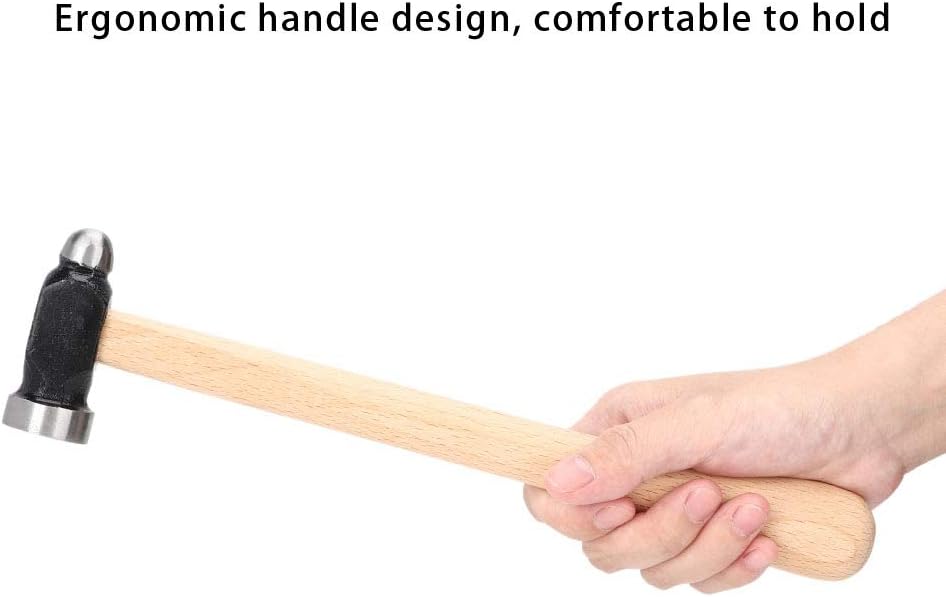 Ball Peen Hammer, Round Head, German Style, Iron, Ergonomic Grip, 26cm