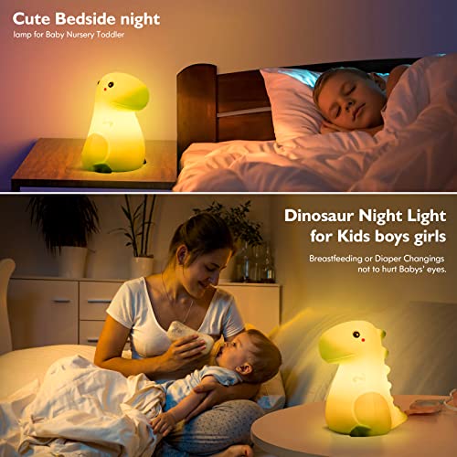 Sankedou YZ-KJ-01 Dinosaur Night Light For Kids, Touch Sensor Silicone 7 Colors Changing Room Decor For Boys Girls thumb #3