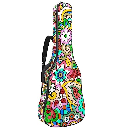 Housse pour guitare acoustique – Symbole Taureau Illustration Guitare Housse Grand étui pour guitare s’adapte à la plupart des tailles de guitare, Multicolore 4., 42.9×16.9×4.7 in, Motif imprimé - Les Beatles, Paul McCartney, John Lennon, RIngo Starr, George Harrison Housse pour guitare acoustique – Symbole Taureau Illustration Guitare Housse Grand étui pour guitare s'adapte à la plupart des tailles de guitare, Multicolore 4., 42.9x16.9x4.7 in, Motif imprimé