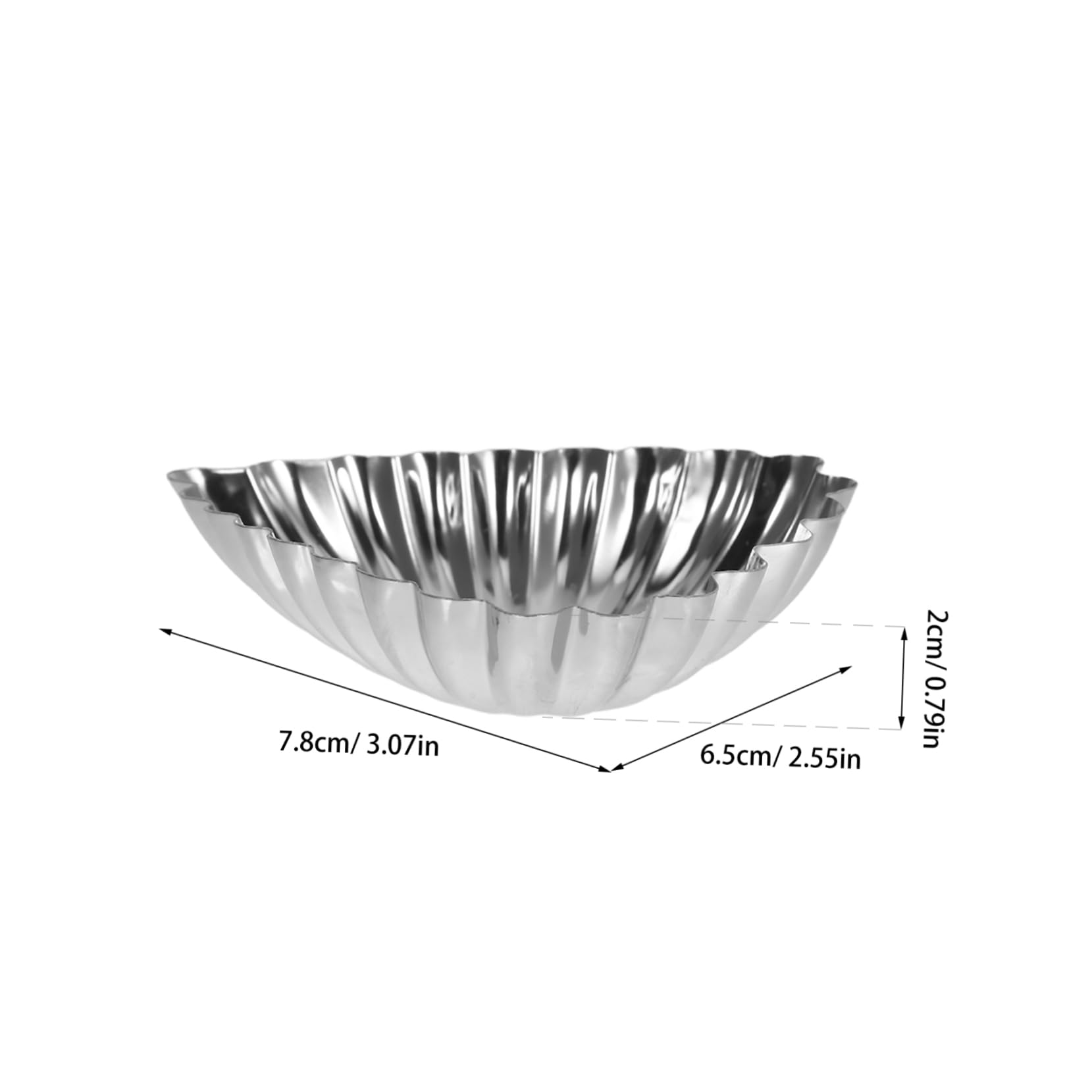 PRETYZOOM 20Pcs Stainless Steel Decorative Egg Tart and Muffin Baking Compact for Home Kitchen Bakery and Restaurant Use