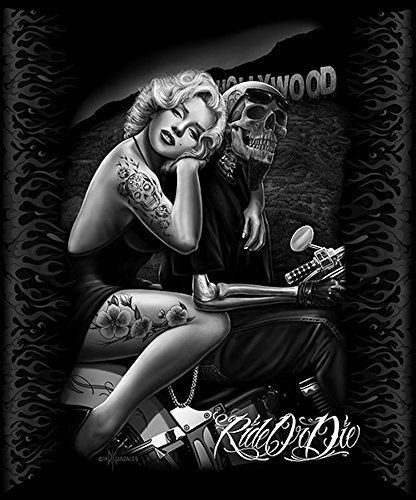 DGA Marilyn Monroe Signature Collection Super Soft Queen Size Plush Blanket, Hollywood Homegirl