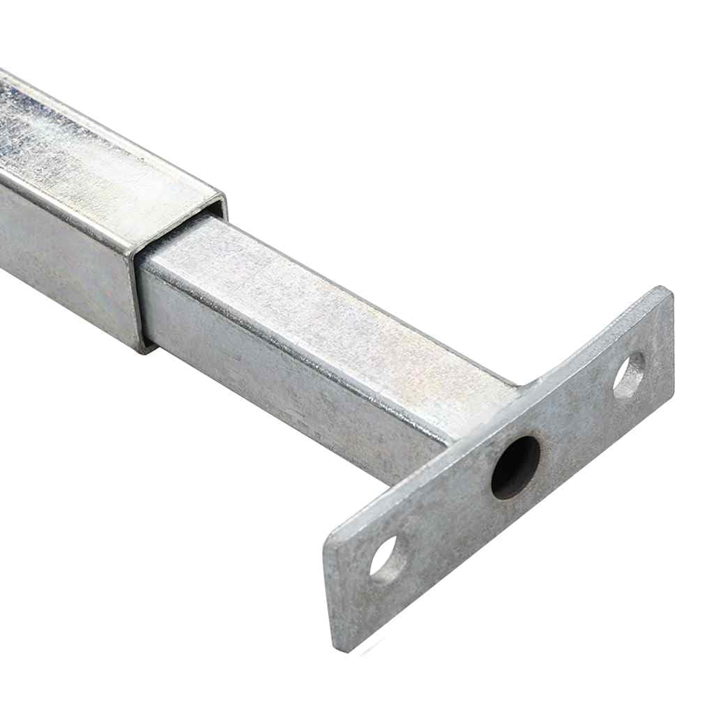Barras de seguridad ajustables para ventanas, juego de 3 unidades, 710 hasta 1200 mm, acero galvanizado, plateado, para ventanas, elementos de ventana, ventanas giratorias, claraboyas