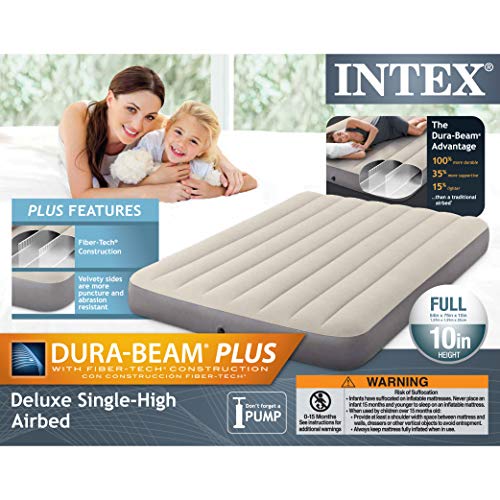 image for Intex Dura-Beam Standard Series Deluxe Single-High Airbed, Full, Multi