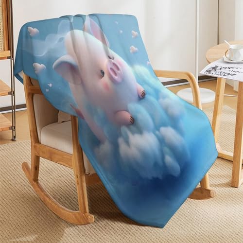 Couverture polaire flannel cochon mignon pour améliorer le sommeil - 7