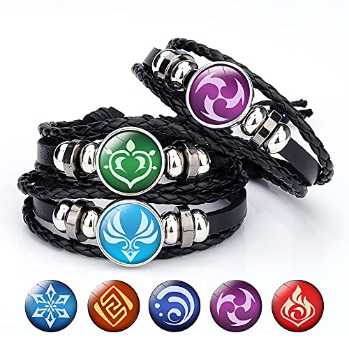 UTIEHD Anime Game Bracelet 7 Pack, Luminous Vision Bracelets Glow in Dark for Collection and Genshin Fans2