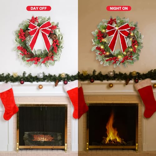Ntnieting20inchchristmaswreathwithlightsforfrontdoorprelitwreathswithbowberriespineconesbatteryoperated8lightingmodestimerforkitchenwallfireplaceindooroutdoorxmasdecor Urban Country Home Decor Nt nieting 20 inch christmas wreath with lights for front door pre lit wreaths with bow berries pinecones battery operated 8 lighting modes timer for kitchen wall fireplace indoor outdoor xmas decor urban country home decor
