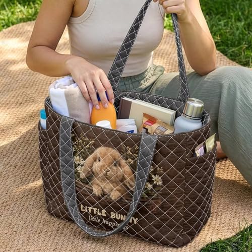 Bolso Tote Satchel para Mujer Lotusorchid con Bolsillos miniatura 3
