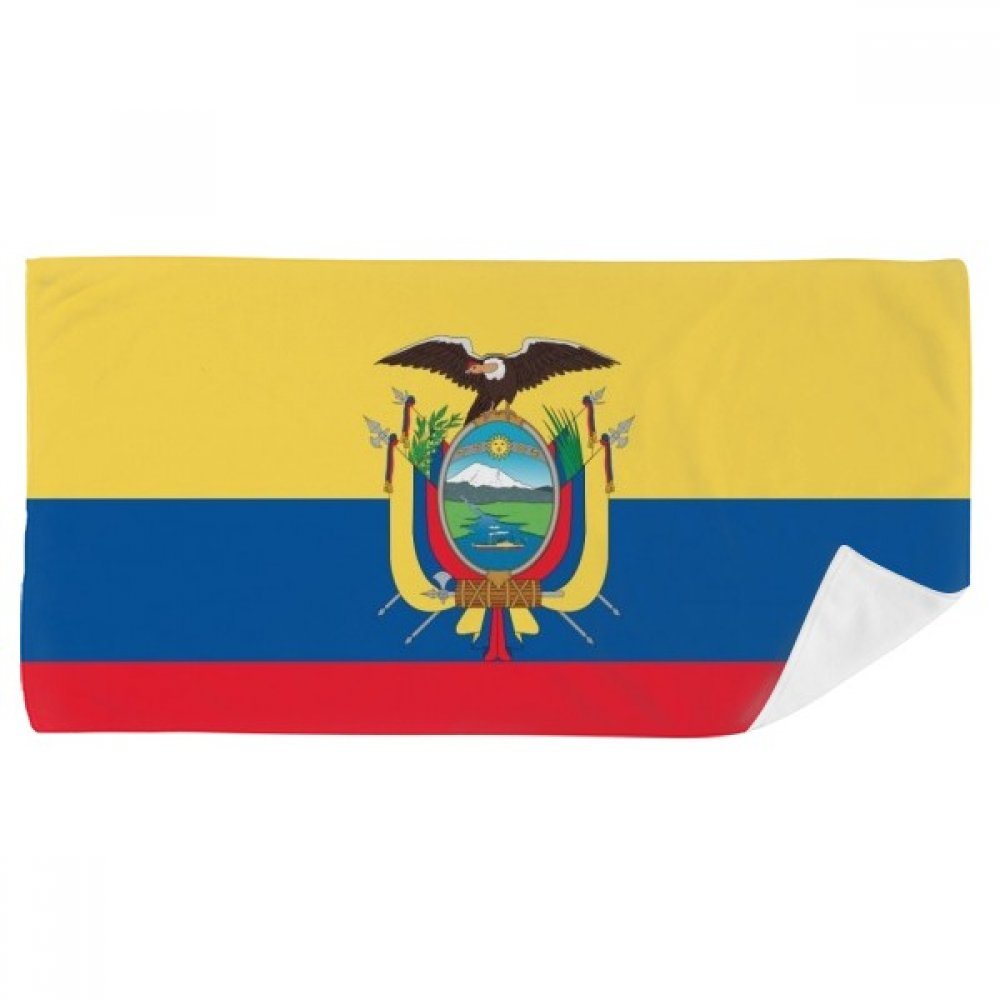 Serviette de bain Equateur 35x70cm débarbouillette douce multicolore