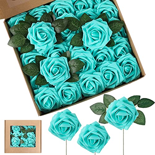 Syhood Artificial Foam Rose Flowers Vintage Fake Roses DIY Bouquets