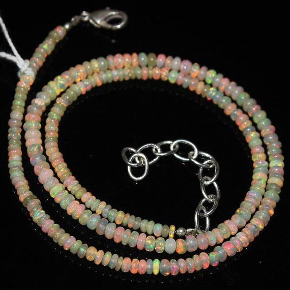 Opale d'Éthiopie perles rondelles pour créer votre collier d'été bohème chic