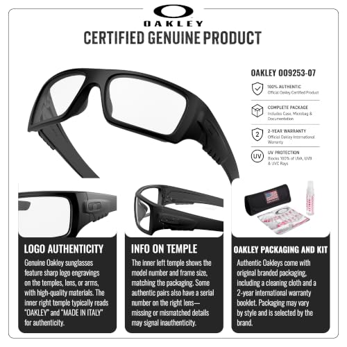 Image of Oakley DET CORD INDUSTRIAL - SAFETY GLASS OO9253 Sunglasses w /Official Kit | Non-Polarized, Men's Sunglasses