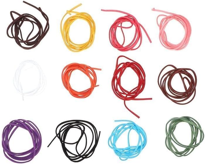 20 Pcs Mixed Color Double-Side Plush Leather Cords DIY Jewelry Making Rope for Bracelets Necklaces Crafting Cowhide Braiding String