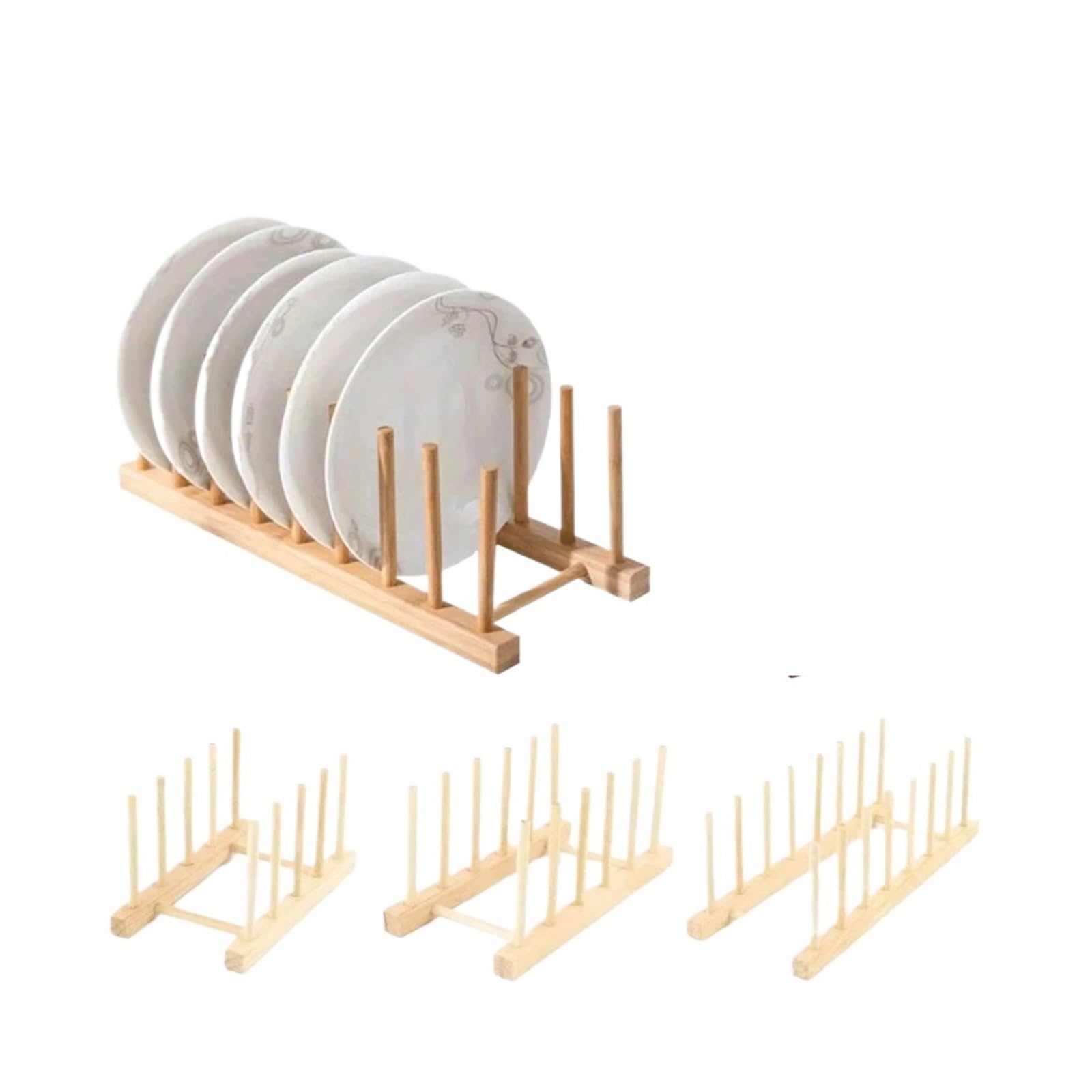 YUPLIODSX Wooden Dish Rack Wood Dish Drying Rack Drainer